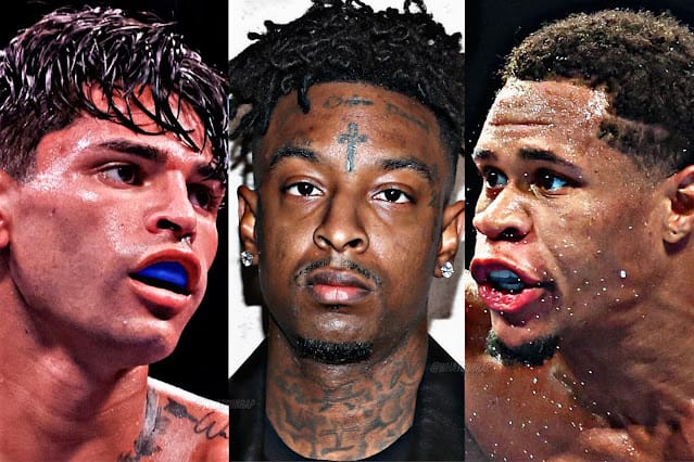 21 Savage Roasted by Ryan Garcia After Walking out Devin Haney Ahead of Bout | WhatsOnRap Ryan Garcia Throws Shade at 21 Savage Over Devin Haney Walkout