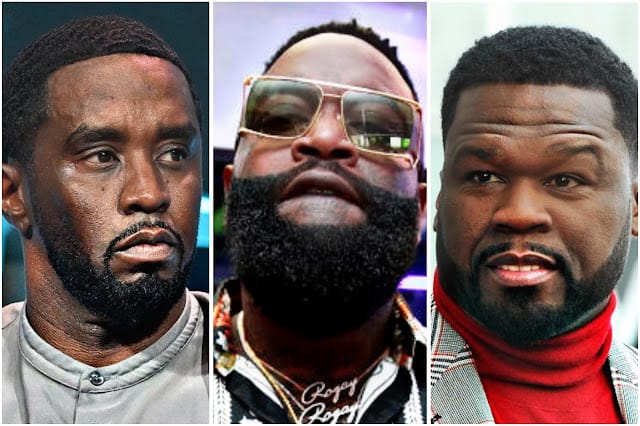 50 Cent Stirs Controversy with Diddy & Rick Ross in Provocative Instagram Post, Ross Fires Back