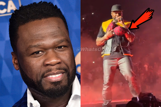 50 Cent Gets the Drake Treatment as Fan Throws Bra On Stage - WhatsOnRap 50 Cent Gets His