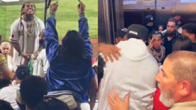 6ix9ine gets a can of beer thrown at him at the World Baseball Classic