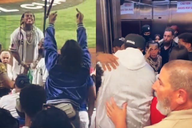 6ix9ine gets a can of beer thrown at him at the World Baseball Classic