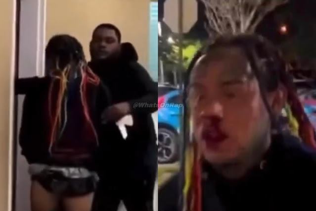 New Footage Of the Aftermath Of 6ix9ine Getting Jumped Surfaces - WhatsOnRap Tekashi 6ix9ine Locked Away in Room for Safety by Gym Staff After Beatdown