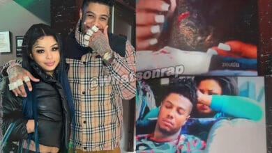 Chrisean rock slapped Blueface in the head with a bottle of HENNY