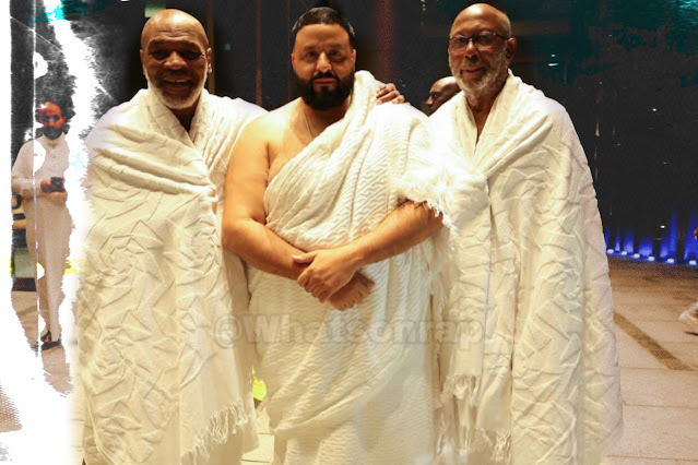DJ KHALED PERFORMED UMRAH WITH MIKE TYSON IN MAKKAH - WhatsOnRap DJ Khaled headed to MECCA with Mike Tyson and Father Of Tyson.