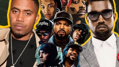 Diverse Group of Hip Hop Artists Collaborating on Stage