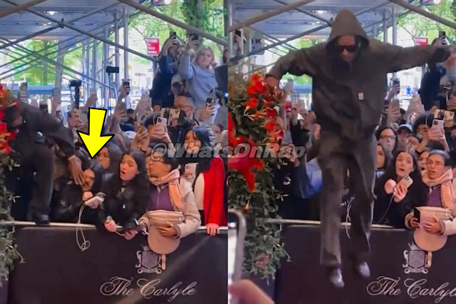 A$AP Rocky rushes to Met Gala 2023 with Rihanna, accidentally uses fan