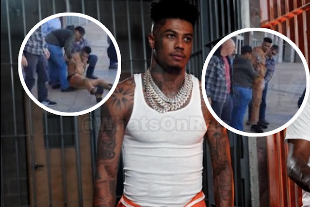 FOOTAGE SHOWS BLUEFACE ARRESTED FOR ATTEMPTED MURDER IN FROUNT OF CHRISEAN ROCK