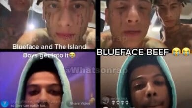Blueface and Island Boys got into a heated argument on Instagram Live