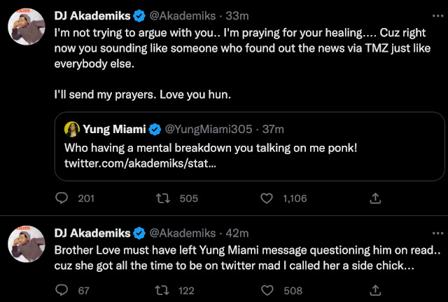 Yung Miami & DJ Akademiks Clash Over Diddy Baby Report
