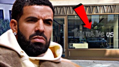 London OVO Store Vandalized Amidst Drake and Kendrick Lamar's Growing Beef With ‘They Not Like Us’ Graffiti London OVO Store Tagged With