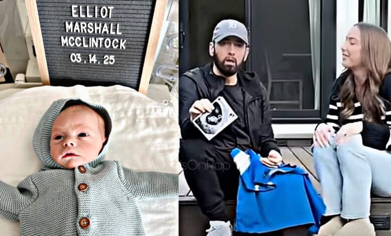 Eminem Becomes a Grandfather as Hailie Jade Welcomes Her First Child Eminem Becomes a Grandfather as Hailie Jade Welcomes Baby Boy Elliot