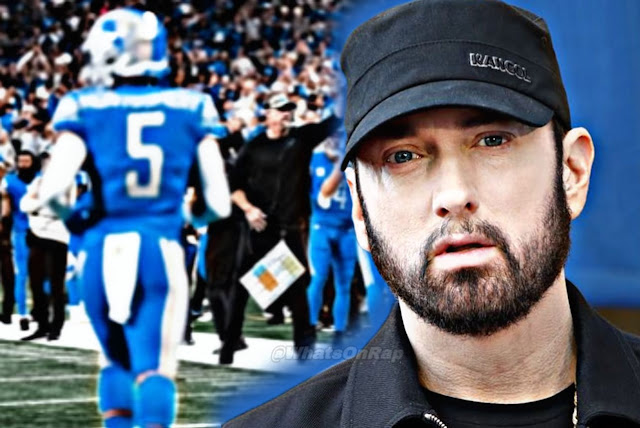 Eminem Cheers Detroit Lions
