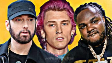 Machine Gun Kelly Takes a Swipe at Eminem in New Collaboration with Detroit Rapper Tee Grizzley - WhatsOnRap Machine Gun Kelly Alludes to Eminem in Tee Grizzley Collab