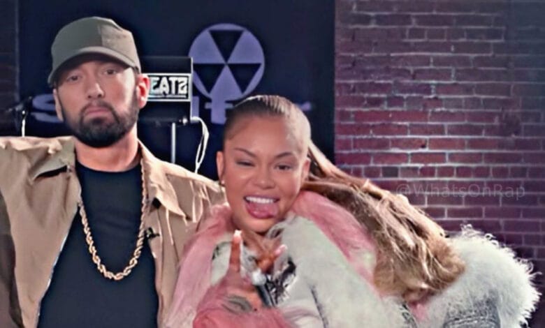 Eminem Gives Latto Her Flowers: “I love you by the way." Eminem Praises Latto’s Talent on “Rhythm + Flow”