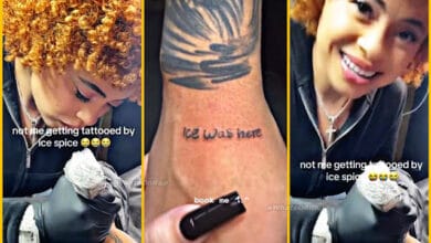 Ice Spice Gives a Tattoo Artist Some New Tattoos On His Hand - WhatsOnRap Ice Spice Ventures Beyond Music: A Deeper Look at Her Tattoo Artistry