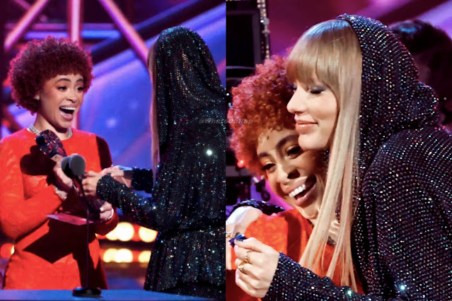 Ice Spice stole the show at the 2023 iHeartRadio Music Awards, ... both rising artists revealed that Taylor Swift won the trophy.