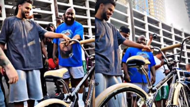 J. Cole Gets Custom Dreamville Bike from Trae Tha Truth at Houston