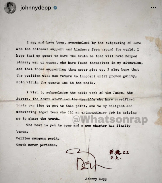 Johnny Depp wins in his defamation case against Amber Heard