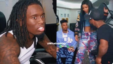 Blueface & Chrisean Rock Interview Turns Sassy After A Chair Is Thrown Through A Wall - WhatsOnRap Kai Cenat with Chrisean Rock and Blueface is comedy