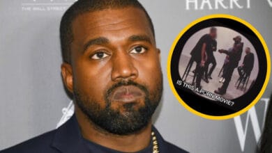 KANYE WEST DEBUTS NEW MUSIC AND PLAYS P**N DURING AN ADIDAS MEETING