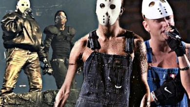 Kanye West Electrifies Orlando in Eminem-Inspired Mask at Travis Scott