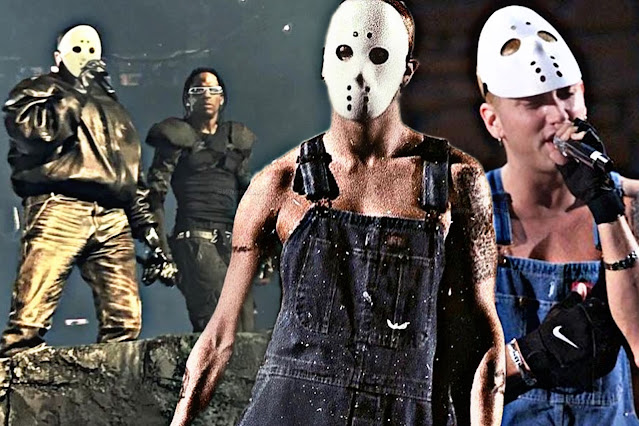 Kanye West Electrifies Orlando in Eminem-Inspired Mask at Travis Scott