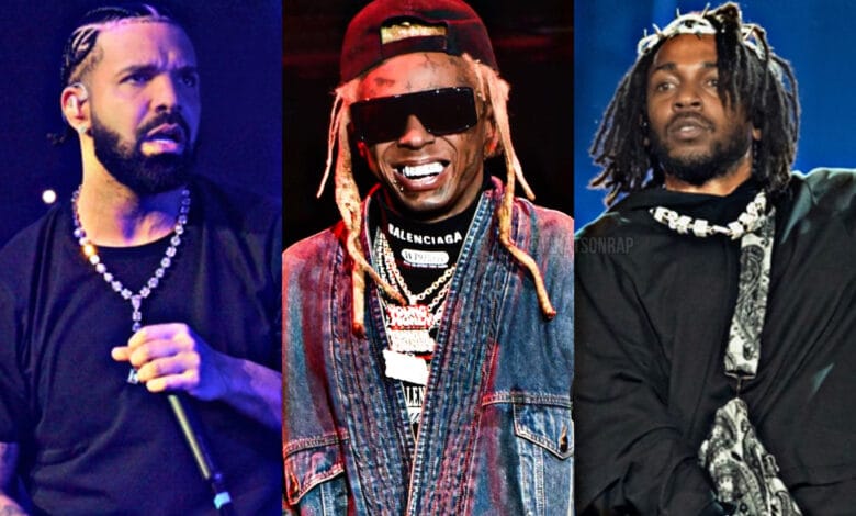 Lil Wayne Raps Kendrick Lamar's "Not Like Us" During Drake's "The Motto" Performance in Vegas, Flaunts OVO Chain Lil Wayne Sparks Speculation with Kendrick Lamar Lyrics and Drake Pendant Display