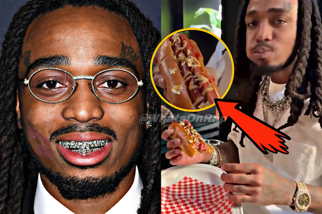 Quavo Sparks Controversy Claiming He Ate a Six-Figure Hot Dog with Gold Flakes