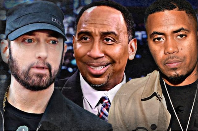 Stephen A. Smith Picks Eminem Over Nas, Said He Is One Of The Greatest Ever | WhatsOnRap Stephen A. Smith Weighs in on Eminem vs. Nas Debate: Who Reigns Supreme?