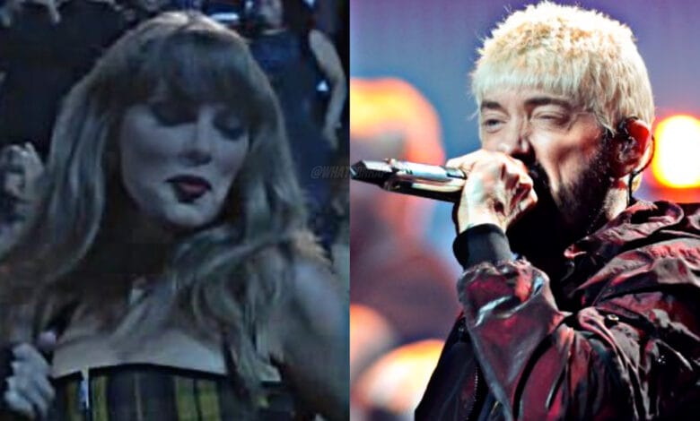Watch: Taylor Swift Dances Along to Eminem’s Performance at the 2024 MTV VMAs Taylor Swift Steals the Show with Energetic Dance at 2024 VMAs