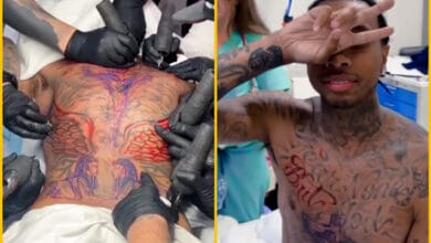 Tyga Goes Under Anesthesia for Extensive Stomach and Back Tattoo - WhatsOnRap Tyga Gets Inked: Anesthetic-Induced Tattooing Marathon