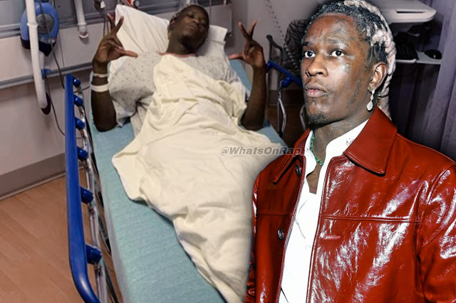 Young Thug has been taken to hospital again for the second time in 24 hours.  The rapper