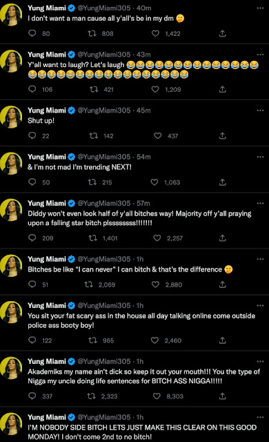 Yung Miami & DJ Akademiks Clash Over Diddy Baby Report