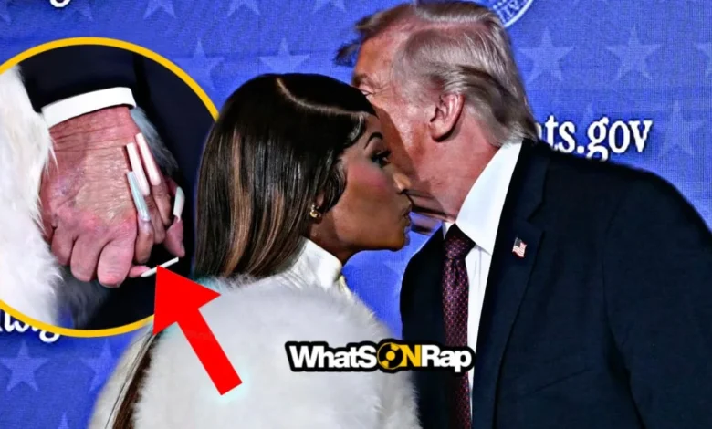 Nicki Minaj holds hands with Donald Trump, declares her loyalty at Trump accounts summit.