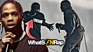 Travis Scott Unsane shirt on stage at SoFi Stadium Night 2 2026.